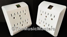2X Wall Plug 6 Outlet Tap UL