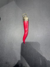 large italian horn keychain