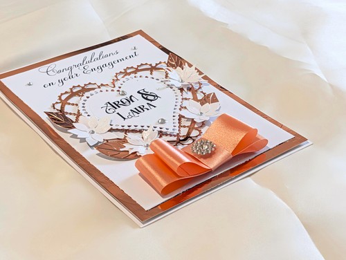 Luxury personalised card rose - personalised,