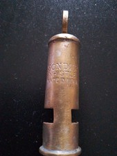 Vintage Indian Ethnic Brass Silver Plated Metropolitan Whistle for Home Guard