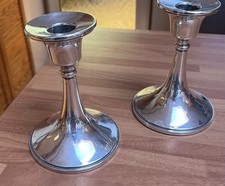 Pair Of Silver Hallmarked Candlesticks 1925