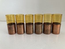 Set of 6 Hammered Copper &