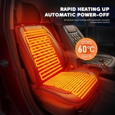 2X Adjustable Heated Car Seat Cover Cushion Universal 12V Heater Warmer Winter