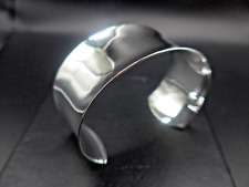 Wide Smooth Silver Cuff Bangle 25g Stamped 925 Brilliant Shine