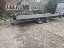 Ifor Williams LM166 16ft flat bed trailer with headboard Year 2023
