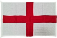St George's flag linen cloth cotton like sewn red cross stitched England cross
