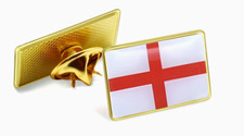 England - St George Cross Flag Enamel & Metal Lapel Pin Badge FREE UK Delivery