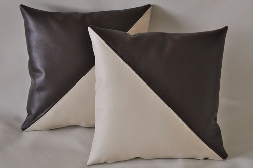 Cream brown diagonal faux - cream,
