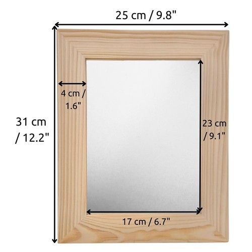Small wood framed mirror - mirror, |