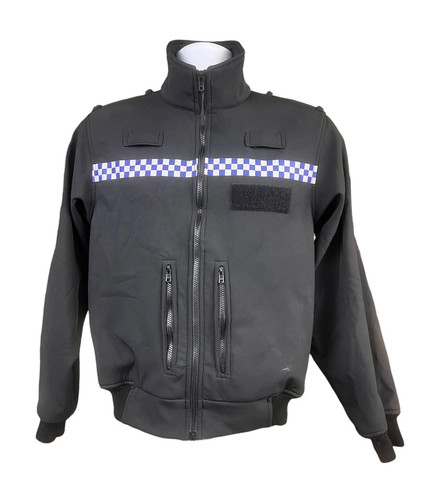 Police black softshell - police,