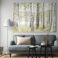 Ikea Bjorksta Birches Trees Large picture canvas 200 x 140cm NEW
