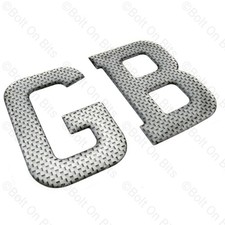 Silver Carbon Effect GB Badge