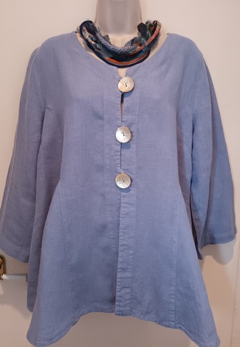 Sarara pure linen pale - pale, blue