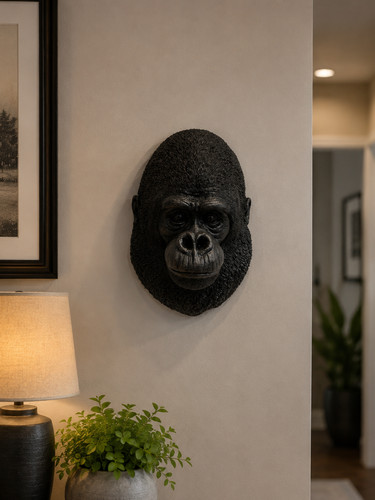 Modern gorilla head wall - head,