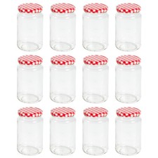 12 × 370ml 1lb Jam Jars with
