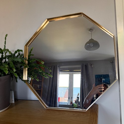Modern gold octagonal - modern, wall