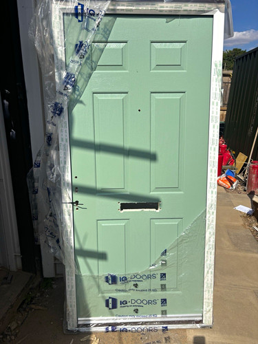 Doors green upvc - ig, front