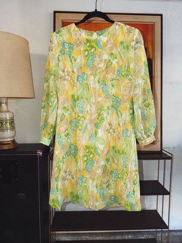 Vintage 1960s floral - 1960s, shift