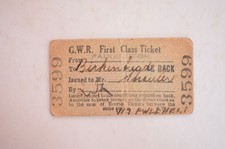 Railway ticket gwr - gwr, paddington