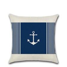 UK 18" Nautical Art Sea Ocean Cushion Cover Pillow Cases Sofa Home Decor Anchor