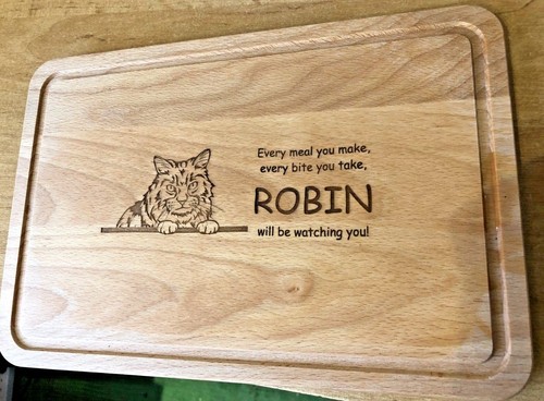 Personalised engraved cat - personalised,