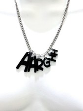 Tatty Devine Aarghh necklace black resin