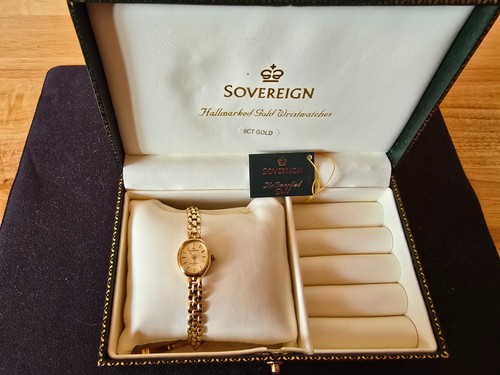 9ct gold sovereign ladies - 9ct,