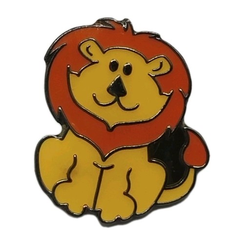 Lion enamel pin - enamel, badge