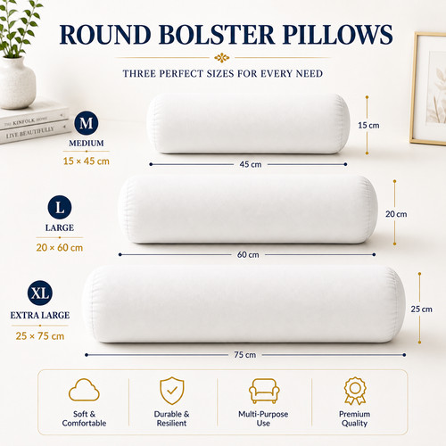 Round bolster pillow long - bolster,