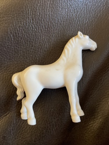 Vintage miniature white horse - vintage,