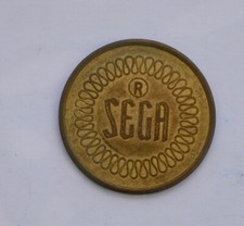 BRASS "SEGA TOKEN... SERIAL NUMBER" TOKEN, WITHOUT ANY NUMBER (HAYES 340.14)