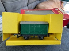 Triang 00 Gauge, Vintage Green Box Wagon With A Grey Roof,in Original Box.