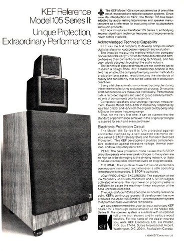 Kef model 105 series ii - model,