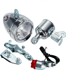 Bicycle Motorized Bike Friction Generator Dynamo Headlight Tail Light Kit 12V 6W