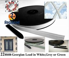 22mm Self adhesive Window Lead strip Glass Crafts Georgian White Grey