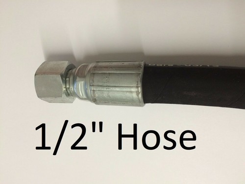 Hydraulic hose assembly half - hose,