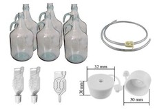 5l glass demijohns carboys for wine making, home brewing, airlock /bung optional