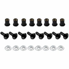 KIT OF 8 BLACK BCR ANODIZED FAIRING SCREWS FOR HONDA 1200 VFR F D AC DCT 2010-2