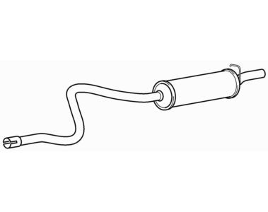 Quality rear exhaust silencer - rear,