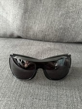 Mask-style Sunglasses in Black with Gold-tone Hardware (new)