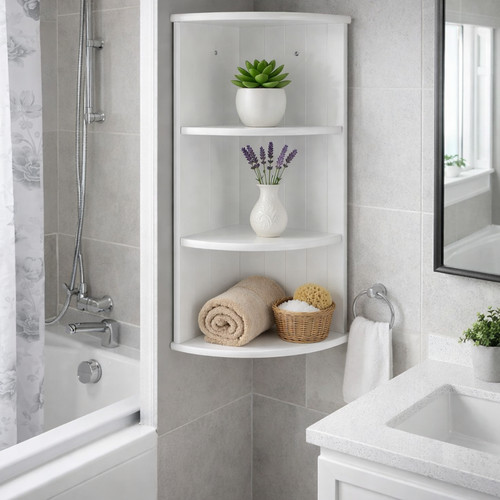 White bathroom corner - bathroom,