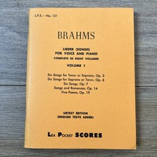 Brahms – Lieder for Voice and Piano – Complete in 8 Volumes – Lea Pocket Scores