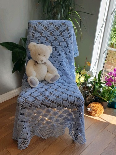 Hand crochet baby shawl - crochet,