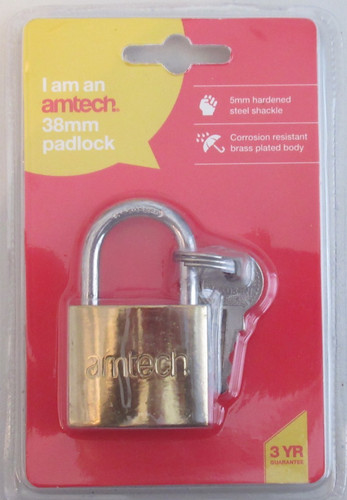 Amtech 38mm padlock keys - padlock, 3