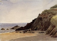 Selina Viscountess Milton Watercolour Painting Porter's Rock Arklow Ireland 1874