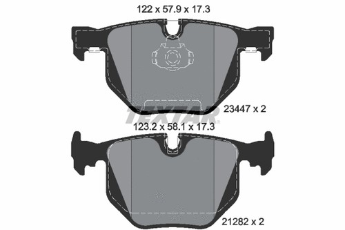 Rear brake pad set disc - brake,