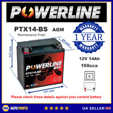 Ptx14 powerline agm - ptx14-bs,