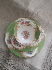 Paragon Rockingham Green Vintage Tea Trio / Cup Saucer Plate Set