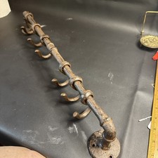 Vtg Iron  Rail & 4 Metal
