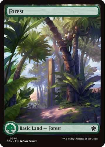 Mtg forest land 0290 foil - forest,